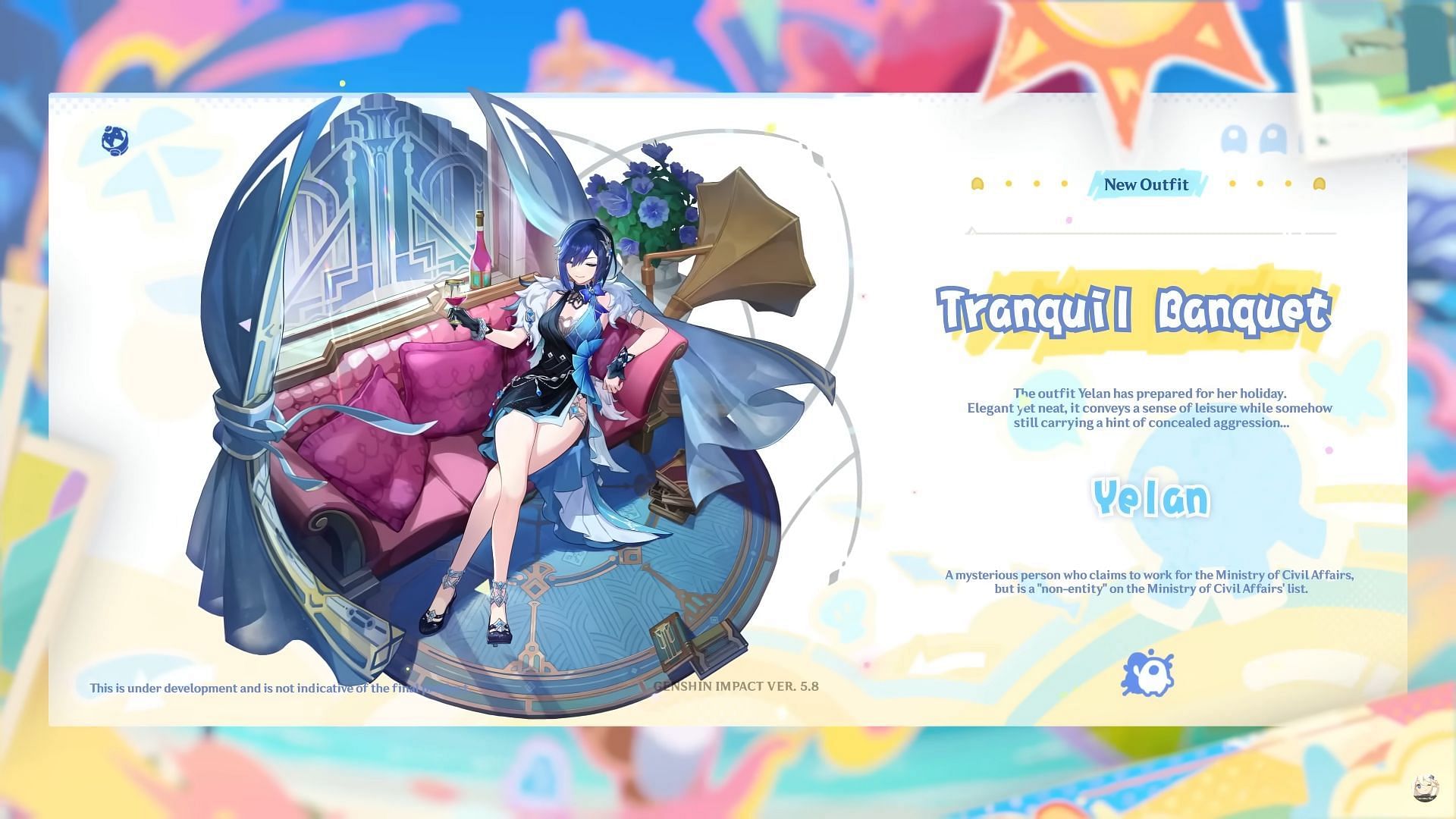 Yelan's new outfit at a discounted rate (Image via HoYoverse)